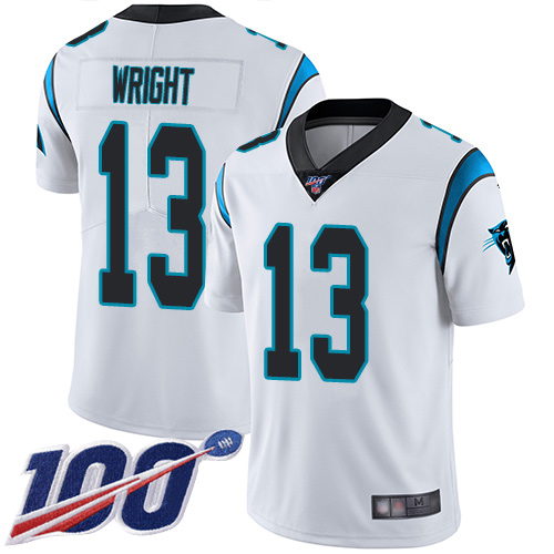 Carolina Panthers Limited White Men Jarius Wright Road Jersey NFL Football #13 100th Season Vapor Untouchable->youth nfl jersey->Youth Jersey